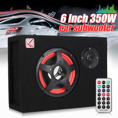 6 Inch 350W Under-Seat Car Active Subwoofer Speaker Stereo Bass Audio Powered Car Subwoofers Amplifier Active Subwoofer Car