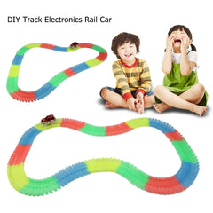 Creative DIY Fun Puzzle Toy Car Track Electronics Rail Car Education Toys for Children Boys More Than 3 Years Birthday Gifts