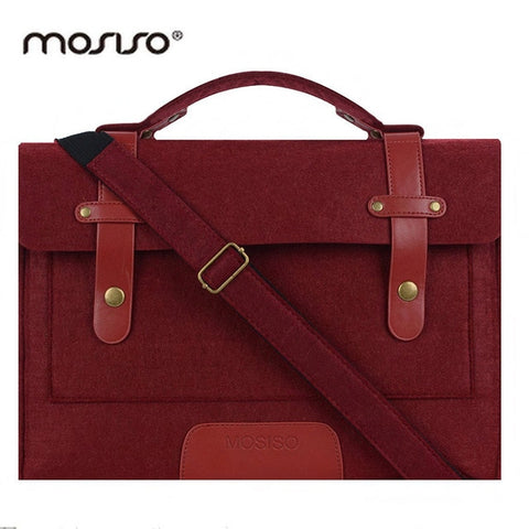 MOSISO 13 13.3 15 15.6 inch Felt Laptop Bag Case for Macbook Men Women Handbag Briefcase Bags Notebook Messenger Shoulder Bag